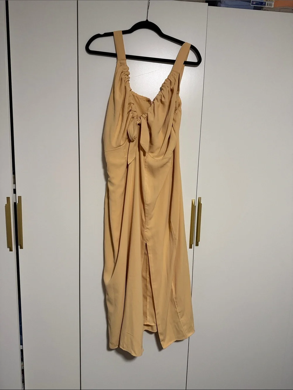Abercrombie & Fitch Sunflower Yellow Ruffle V-Neck Maxi Dress